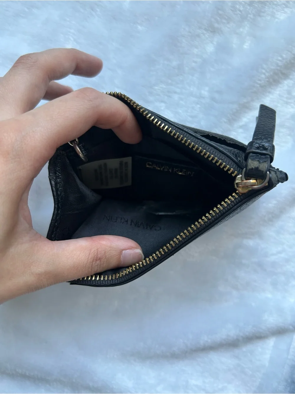 Black Calvin Klein Compact Wallet/Card Holder